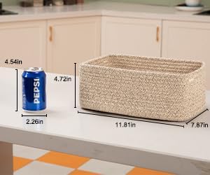 OIASKET 6 Pack Small Storage Baskets for Shelves, Basket for Organizing