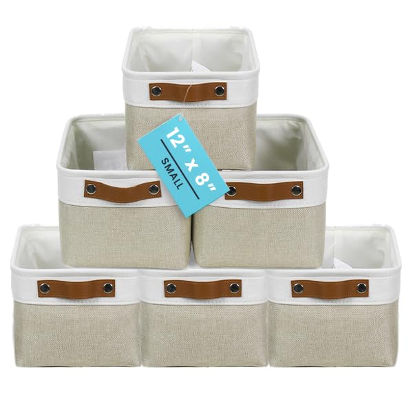 OrganiHaus 16x12.5in Storage Baskets, 3 Pack - Fabric Bins for Shelves