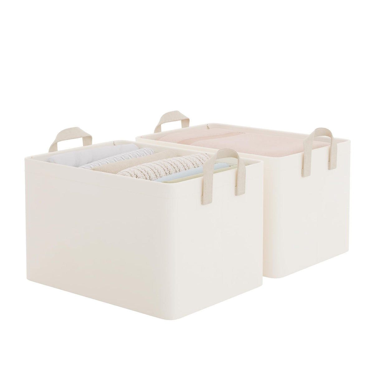 StorageWorks Storage Basket for Shelves, Storage Bins, Natural, 2-Pack