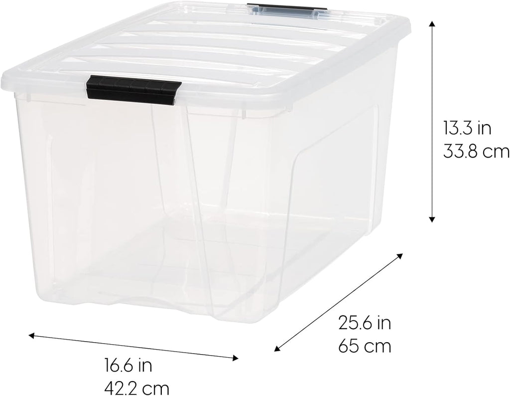 IRIS USA 2-Pack 72 Quart Storage Bins with Lids