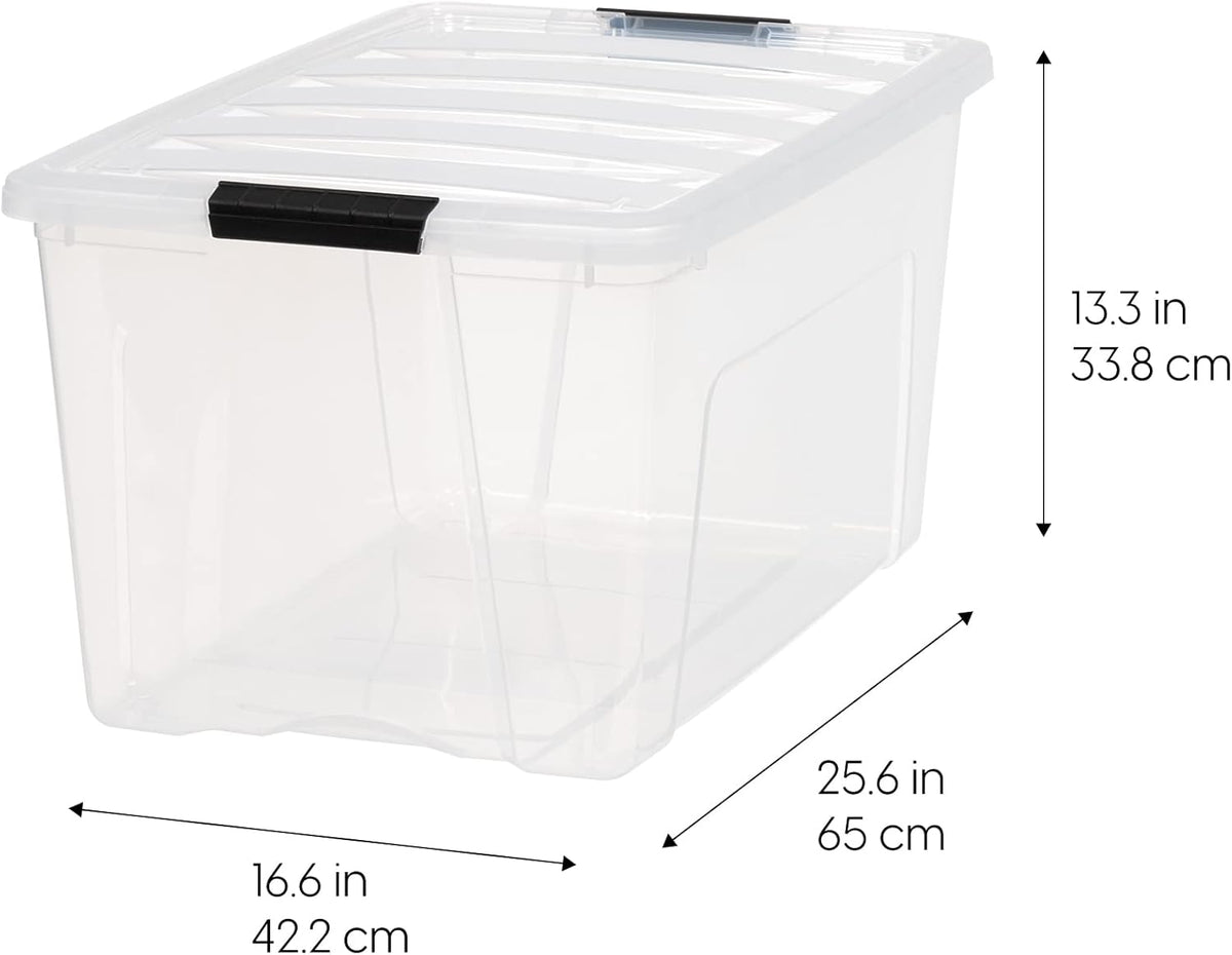 IRIS USA 2-Pack 72 Quart Storage Bins with Lids