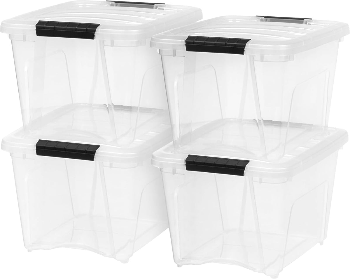IRIS USA 6-Pack 54 Quart Storage Bins with Lids, Clear