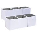 Amazon Basics Collapsible Cube Storage Organizer Bins, Closet Organizer Baskets for Shelves, Space-Saving, White, 13" x 15" x 13", 6-Pack