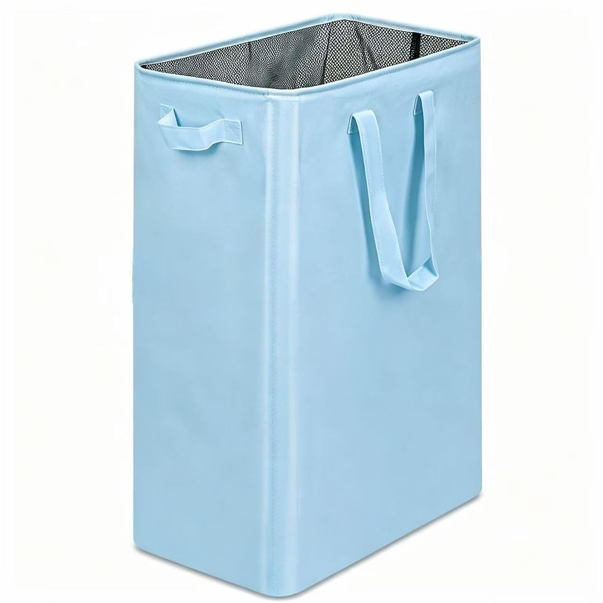 efluky Slim Laundry Basket, Narrow Laundry Hamper with Handles, Collapsible Dirty Clothes Hamper, Tall Laundry Bin for Laundry Room, Dorm and Bedroom, 12.7 Gallons(48L) Beige