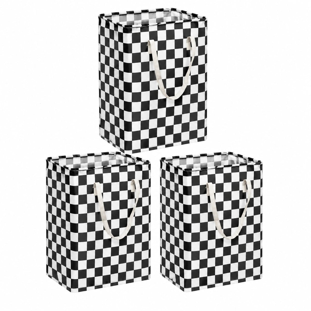MAIZMZ Sage Checkered Storage Basket Extra Large 80L Kids Hamper Baby Laundry Basket Waterproof Toys Car Organizer Collapsible Canvas for Home/Dorm/Pet/Office/Closet/Shelf/Gift Baskets