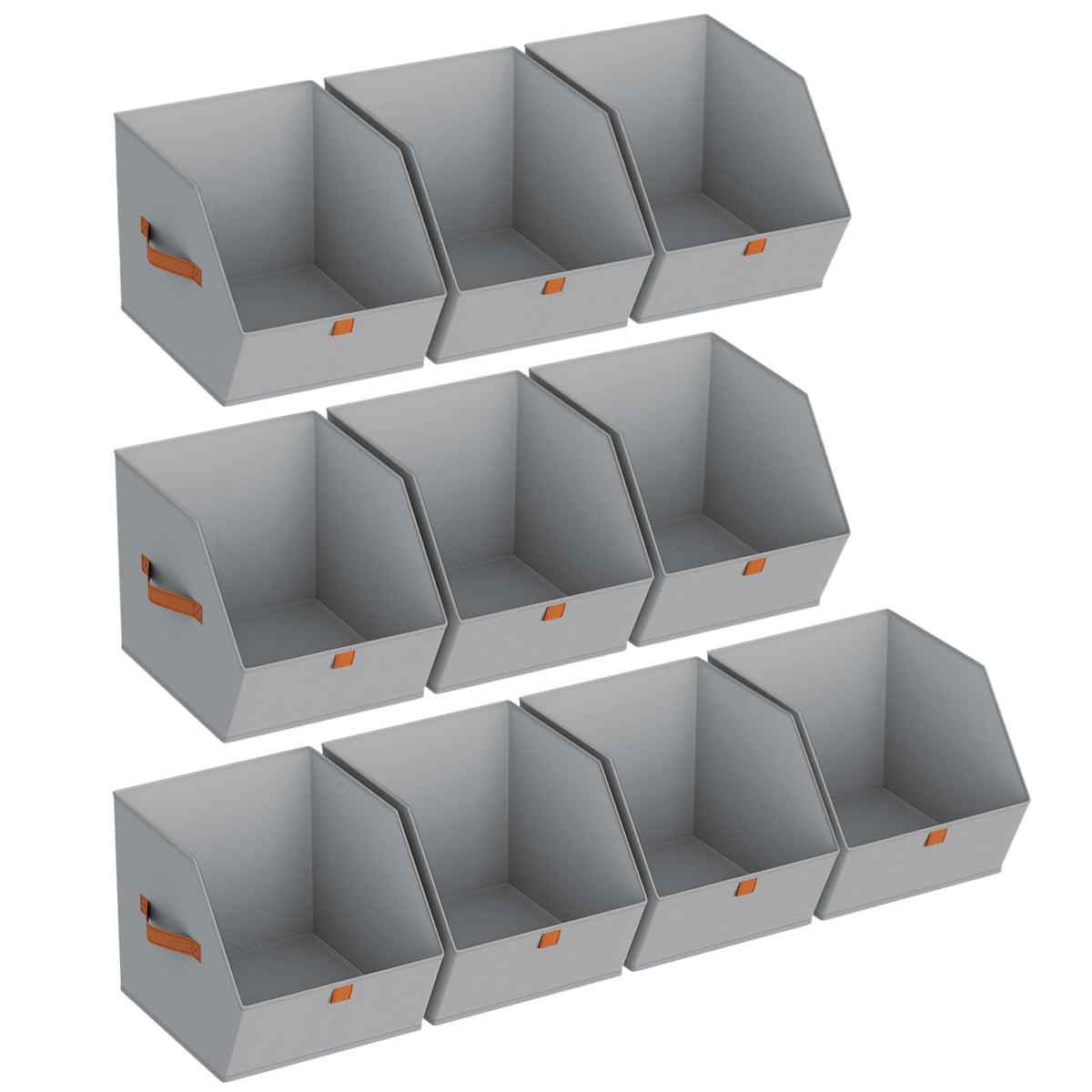 Homsorout Fabric Closet Storage Cubes - 6 Pack Square Storage Bins with Dual Handles for Clothes, Towels, Toys, Cube Storage Organizers for Bedroom, Nursery, Shelves, Closet, Small Spaces, Beige