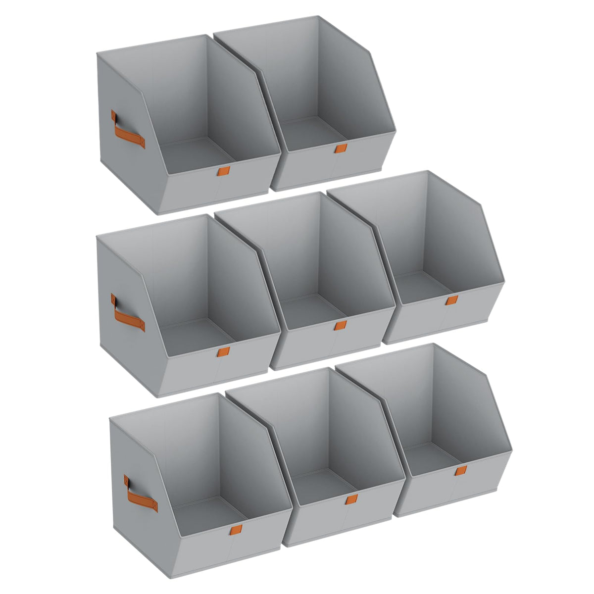 Homsorout Fabric Closet Storage Cubes - 6 Pack Square Storage Bins with Dual Handles for Clothes, Towels, Toys, Cube Storage Organizers for Bedroom, Nursery, Shelves, Closet, Small Spaces, Beige