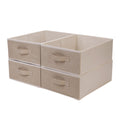 Clothings Collapsible Storage Bins, Foldable Drawer Organizers Closet Storage Baskets Cube Storage Bin for Bedroom Living Room (4 Pack, Grey, 15.4x11.4x5.5inch)