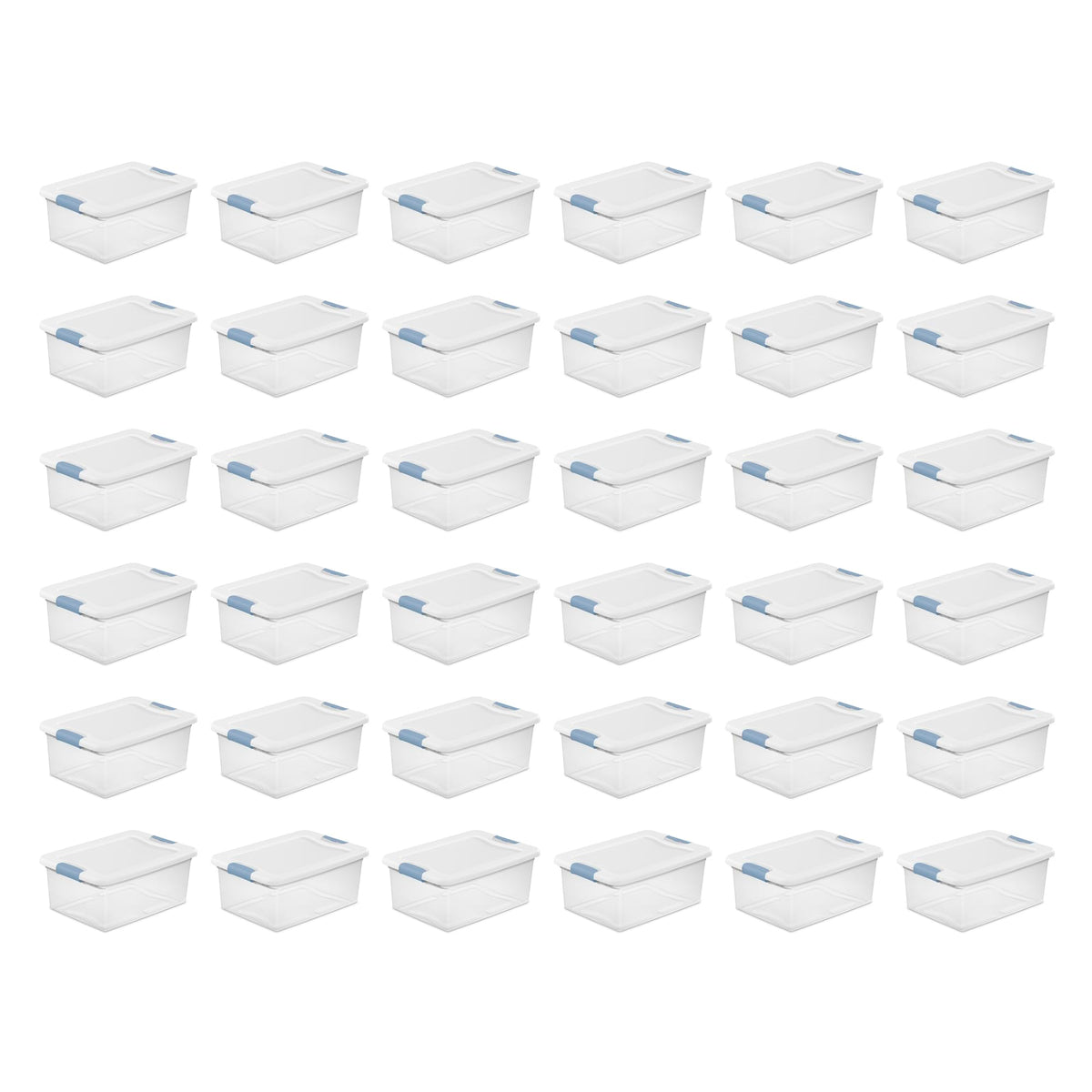 Sterilite Latching Box with Lids for Home and Office, 64 Quart, 4-Pack