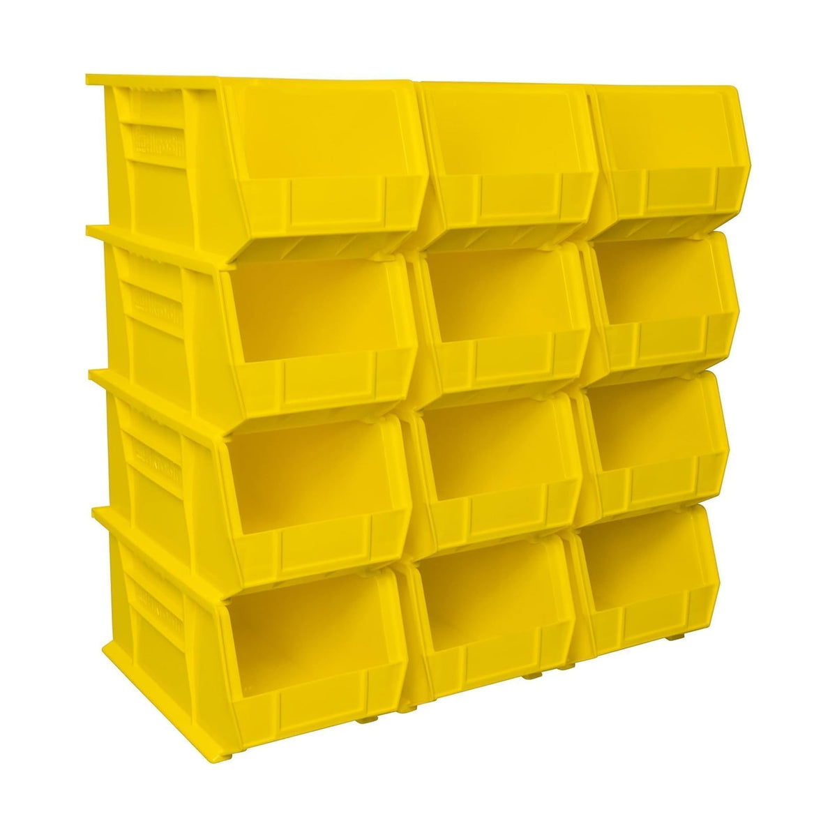 Akro-Mils 12 Pack AkroBins Plastic Storage Bins, Space-Saving Stackable Organizers for Garage, Classroom and Warehouse Organization, Blue