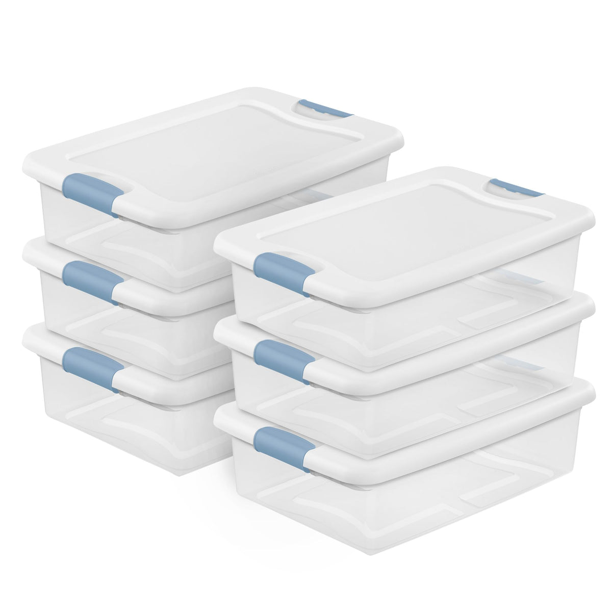 Sterilite Latching Box with Lids for Home and Office, 64 Quart, 4-Pack