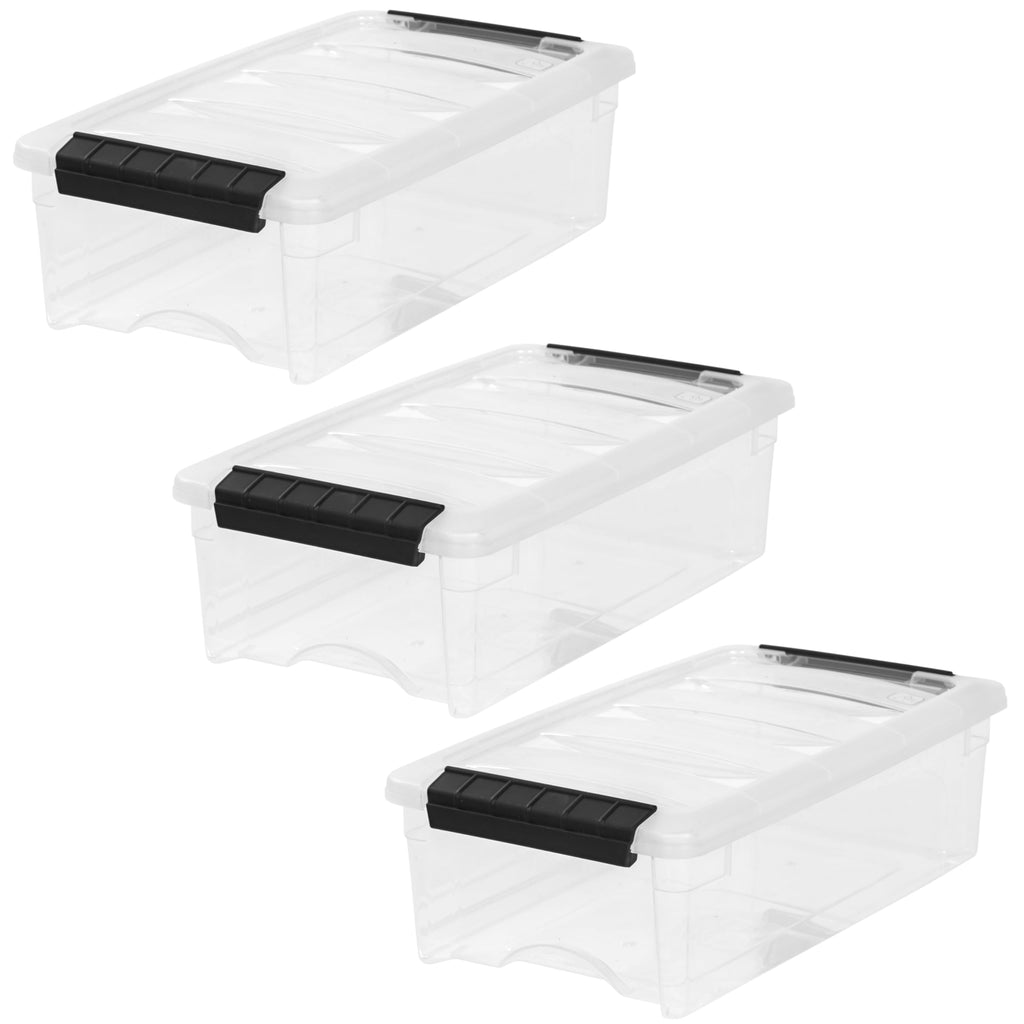 IRIS USA 4-Pack 32 Quart Storage Bins with Lids, Clear