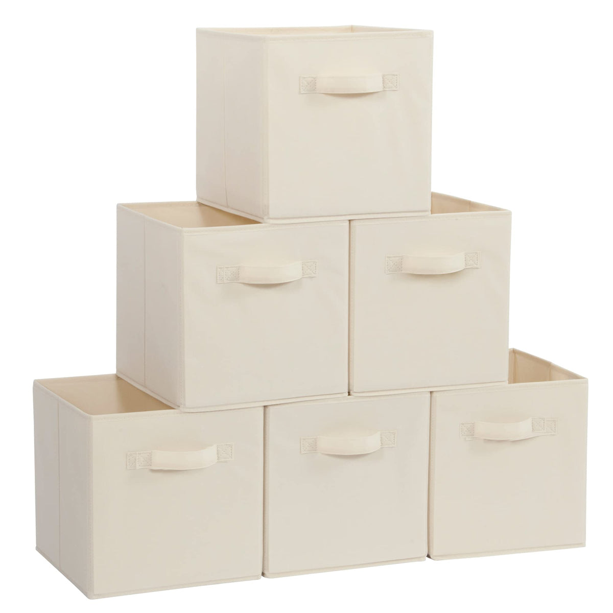 STORAGE MANIAC Storage Cubes, 11 Inch 6 Pack Collapsible Fabric Shelf Bins