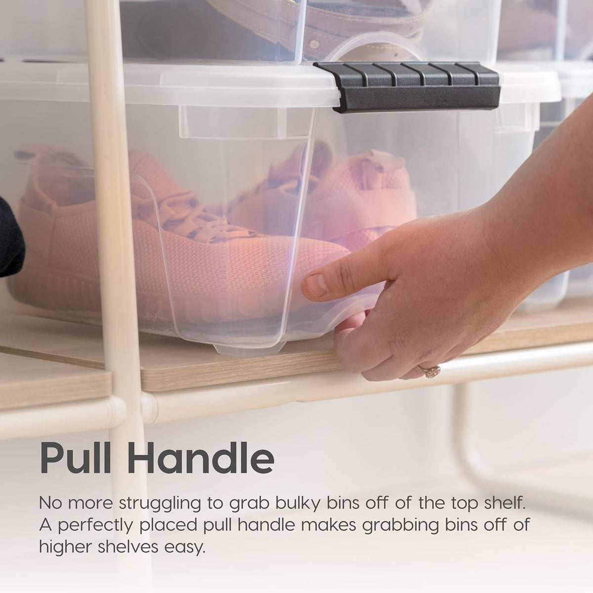 IRIS USA 4-Pack 32 Quart Storage Bins with Lids, Clear
