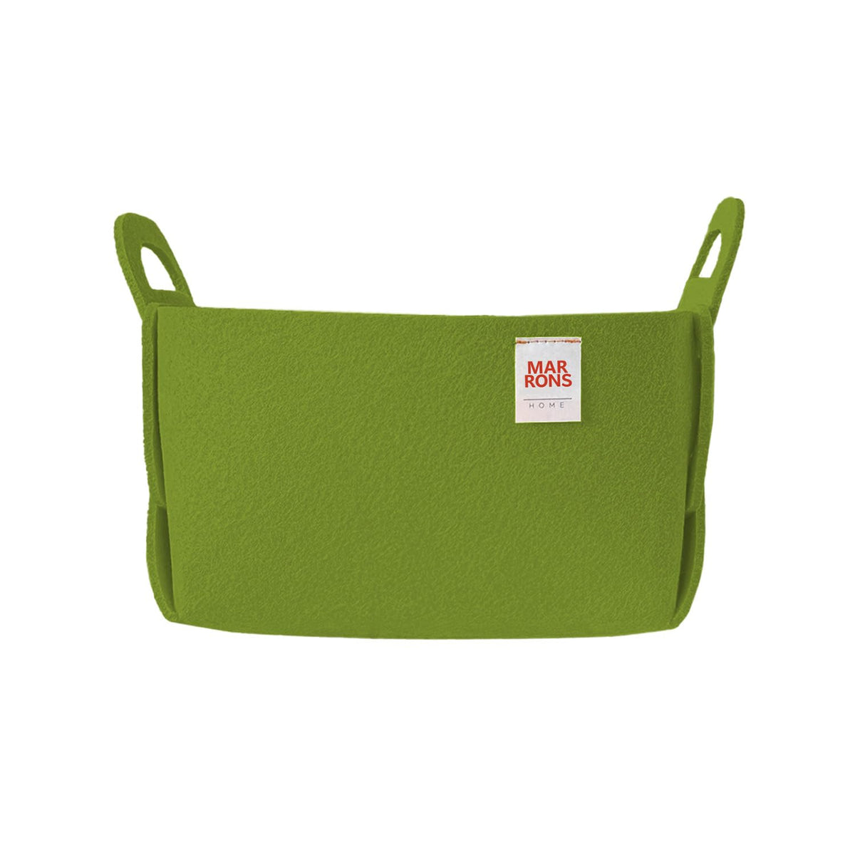 Collapsible Felt Olive Storage Bin Small 7.1"x5.1"x5.1" – Foldable Basket with Handles for Closet, Storage, Laundry Room Organization, Decorative Storage Baskets for Shelves, Nursery