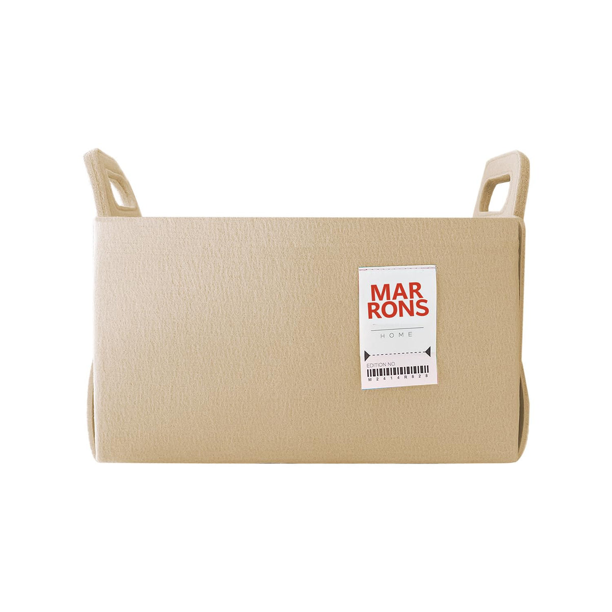 Collapsible Felt Olive Storage Bin Small 7.1"x5.1"x5.1" – Foldable Basket with Handles for Closet, Storage, Laundry Room Organization, Decorative Storage Baskets for Shelves, Nursery