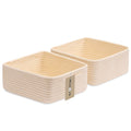 MiniArk Small Square Shallow Baskets for Organizing, 9.7x9.7x4.3 Inch Rope Woven Storage Bins for Cubes Closet, Shelves Storage, Boho Decorative Basket, 2 Packs Black