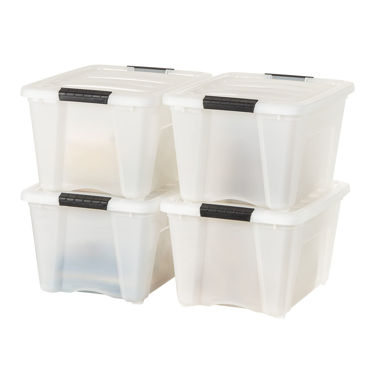 IRIS USA 6-Pack 55 Quart Clip Box with Latching Lid