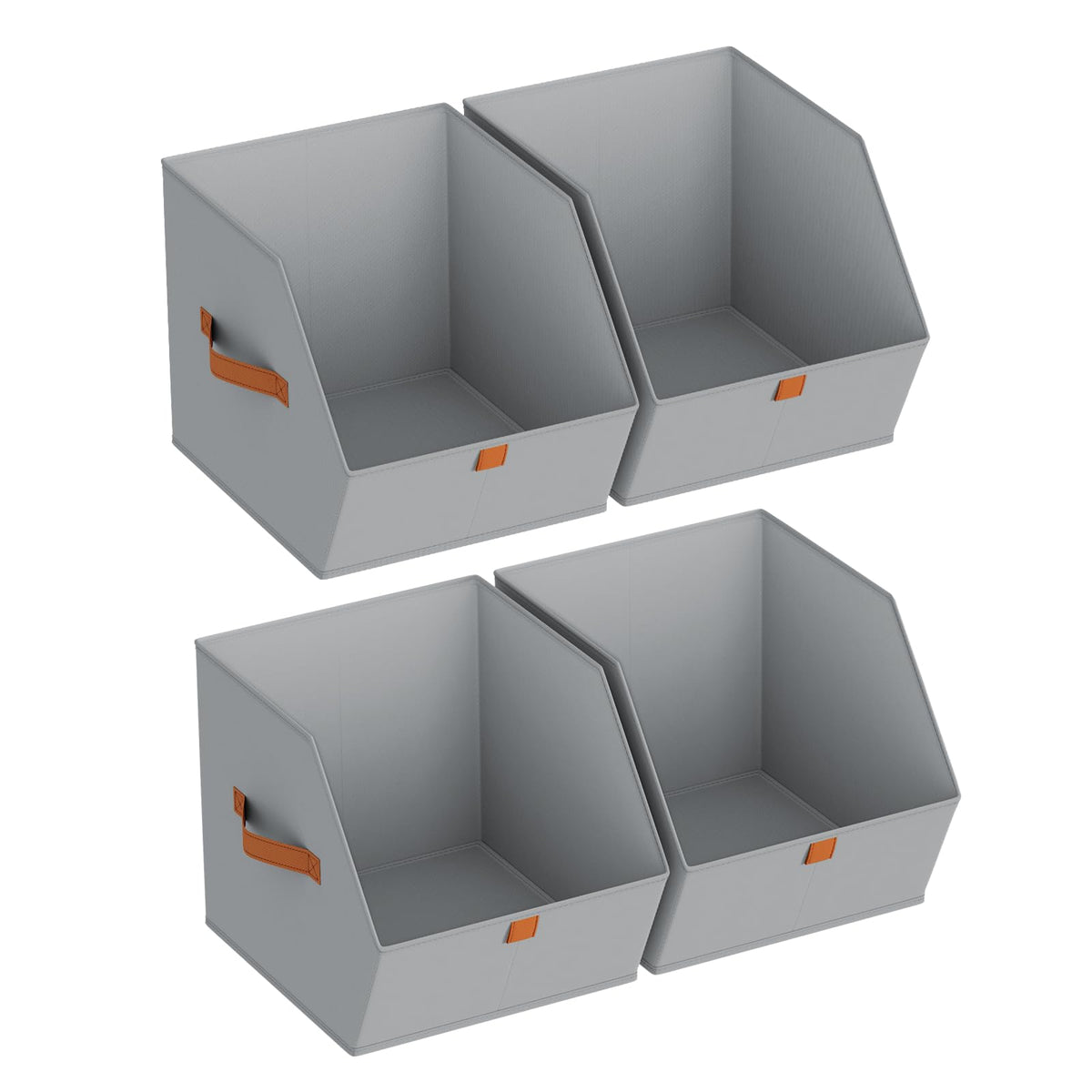 Homsorout Fabric Closet Storage Cubes - 6 Pack Square Storage Bins with Dual Handles for Clothes, Towels, Toys, Cube Storage Organizers for Bedroom, Nursery, Shelves, Closet, Small Spaces, Beige