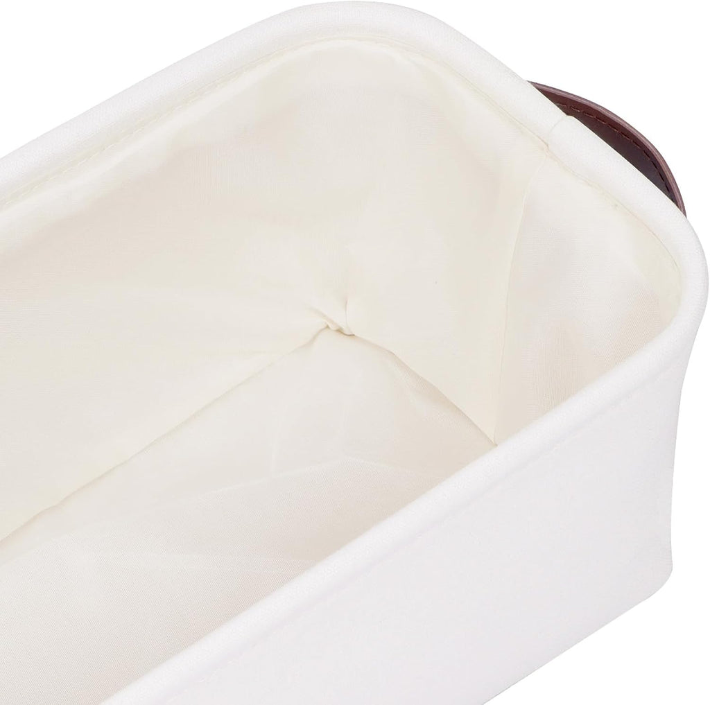 Small Fabric Storage Bins, Narrow Storage Baskets for Organizing