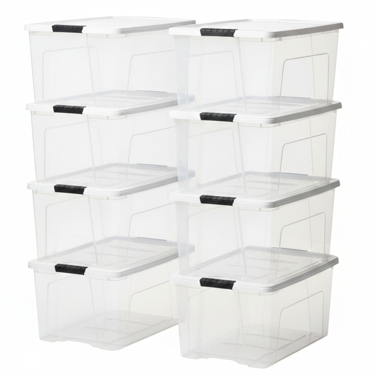 IRIS USA 6-Pack 72 Quart Storage Bins with Lids, Clear