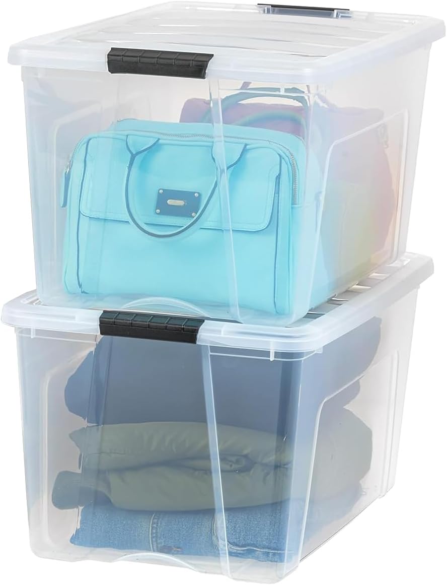IRIS USA 2-Pack 72 Quart Storage Bins with Lids