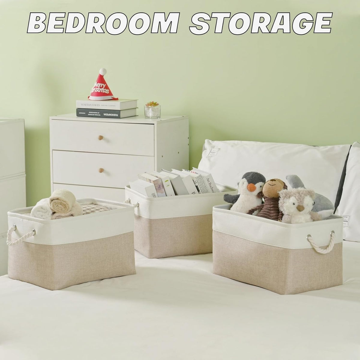 DUHEL Storage Baskets Bins 3 Pack