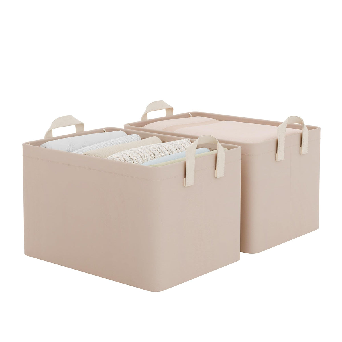 StorageWorks Storage Basket for Shelves, Storage Bins, Natural, 2-Pack