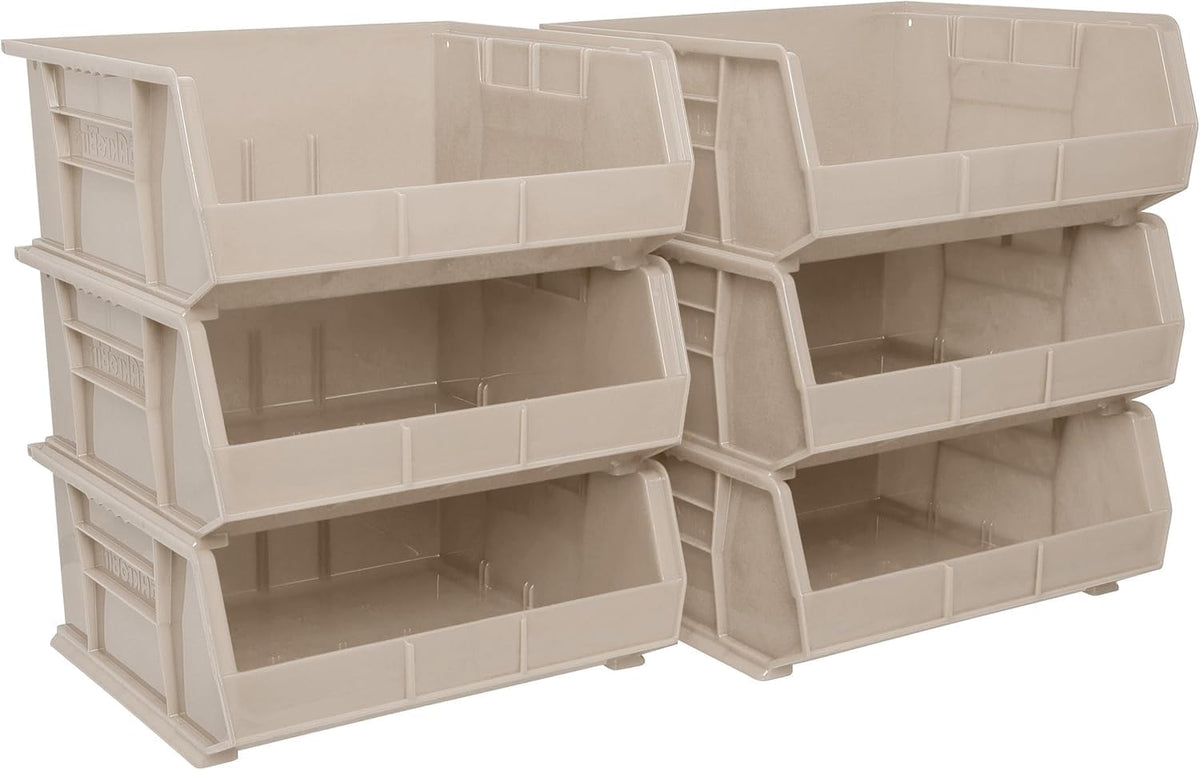 Akro-Mils 30235 AkroBins Plastic Storage Bins, 11"x11"x5", Red, 6-Pack