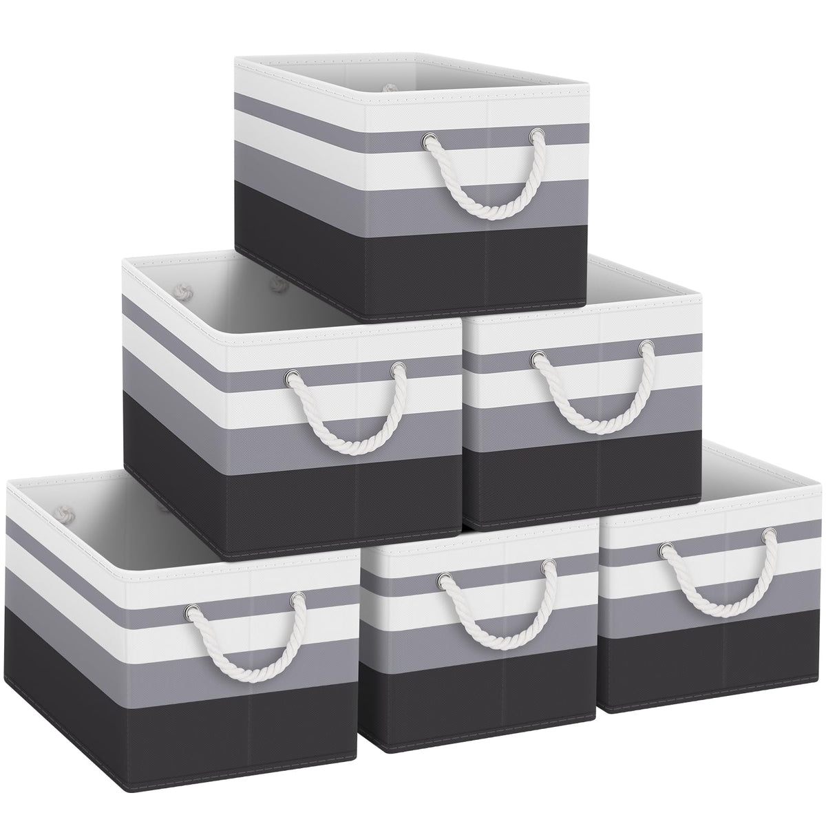Fab totes Storage Bins Foldable Storage Baskets with Rope Handles