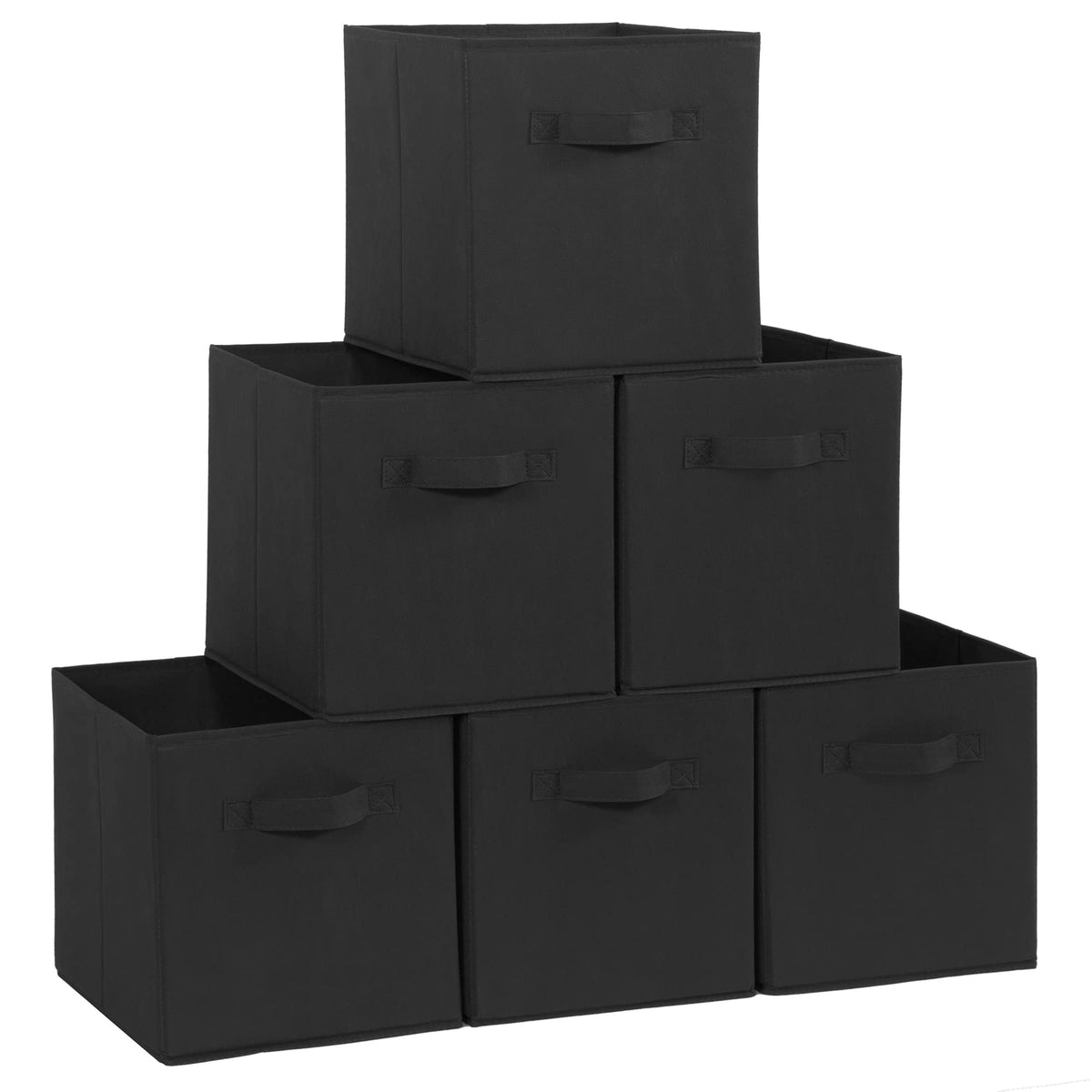 STORAGE MANIAC Storage Cubes, 11 Inch 6 Pack Collapsible Fabric Shelf Bins