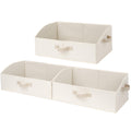 StorageWorks Closet Storage Bins Trapezoid, Beige, Small, 3-Pack