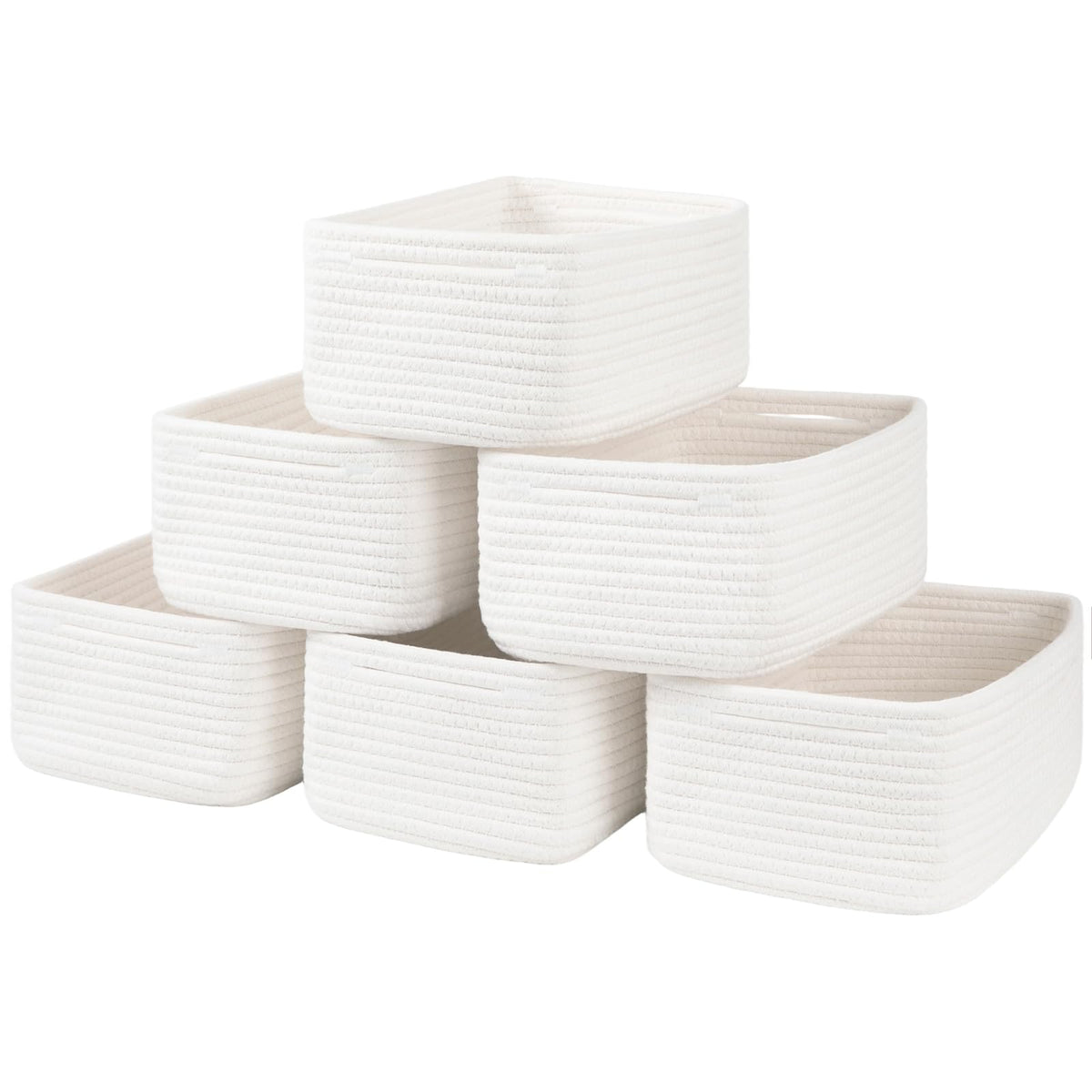 OIASKET 6 Pack Small Storage Baskets for Shelves, Basket for Organizing