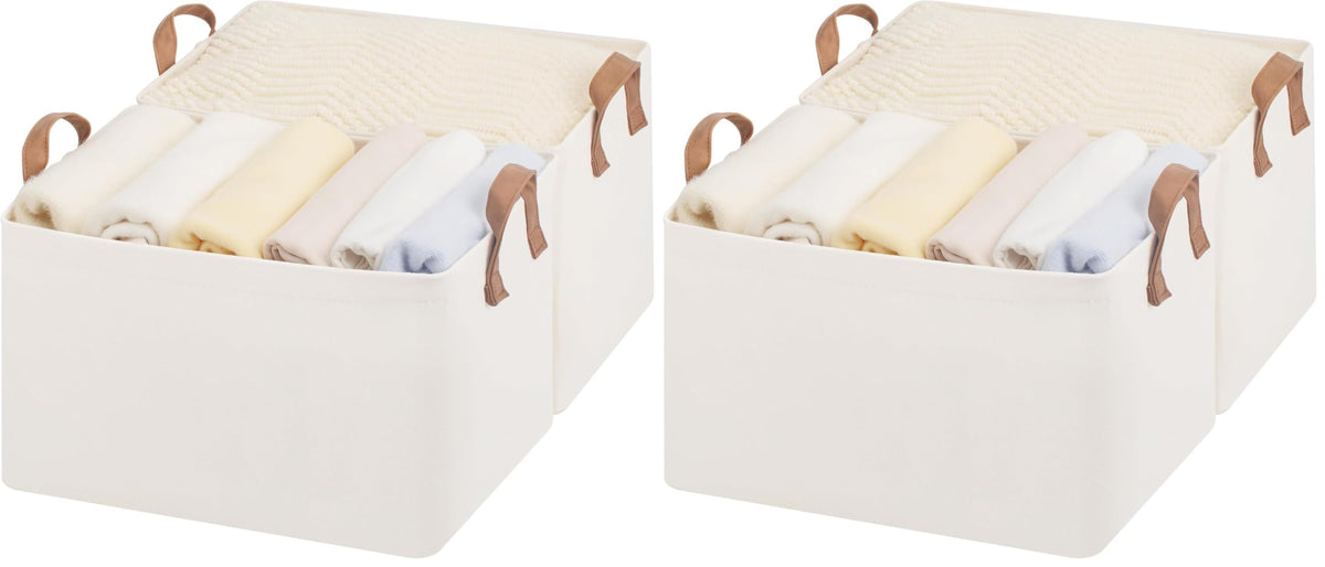 StorageWorks Storage Basket for Shelves, Storage Bins, Natural, 2-Pack