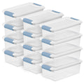 Sterilite Latching Box with Lids for Home and Office, 64 Quart, 4-Pack