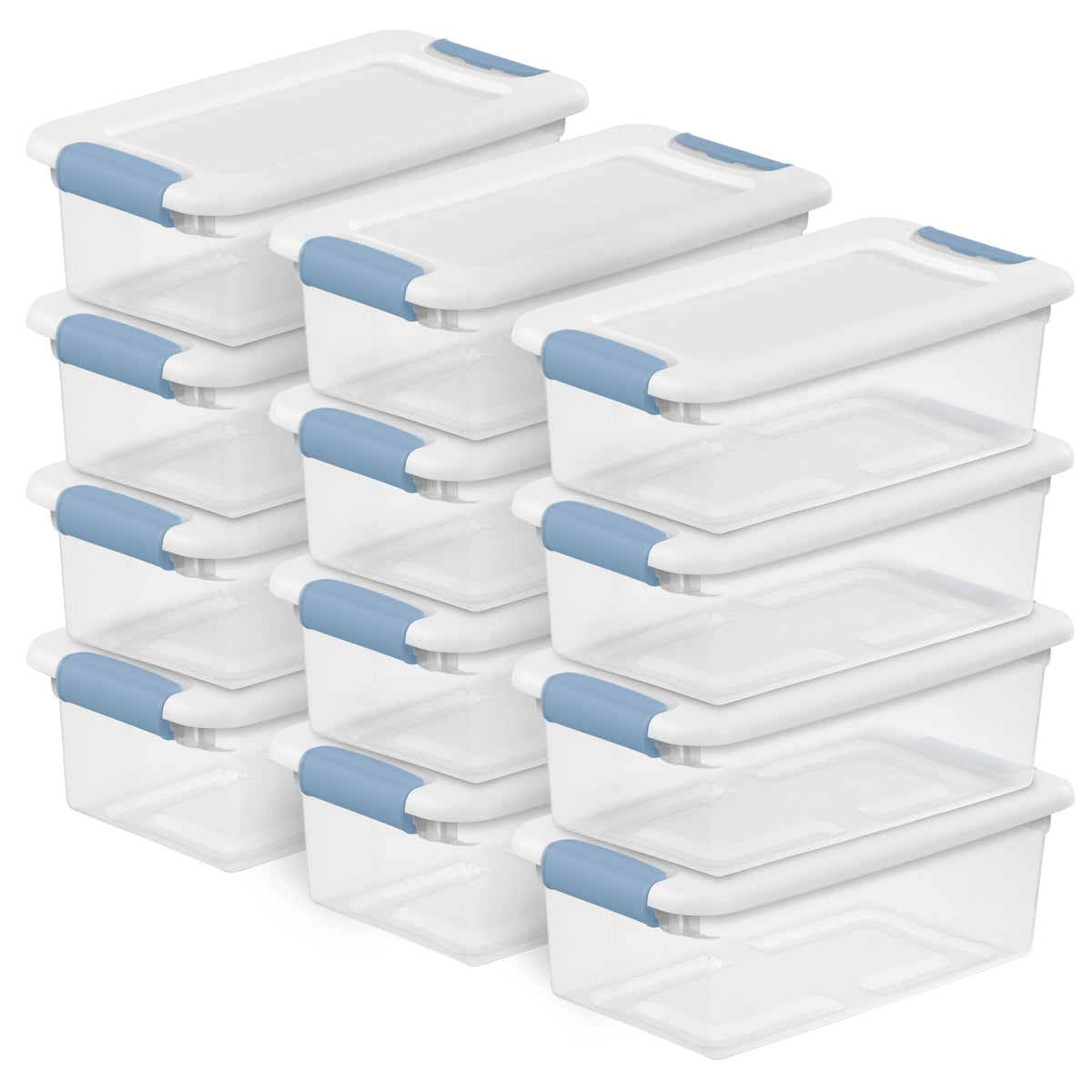 Sterilite Latching Box with Lids for Home and Office, 64 Quart, 4-Pack