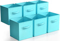 Sorbus Fabric Storage Cubes, 6-Pack Foldable Bins (11 Inch, Dark Green)