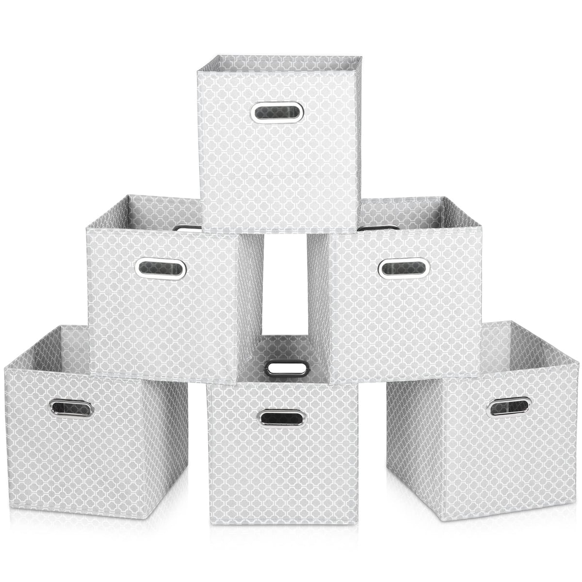 Fabric Cloth Storage Bins,Cube Organizer with Dual Handles Foldable Baskets for Home Bedroom,Set of 3, Black