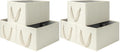 StorageWorks Shelf Organizer Bins, Beige Stripes, 3-Pack, Large