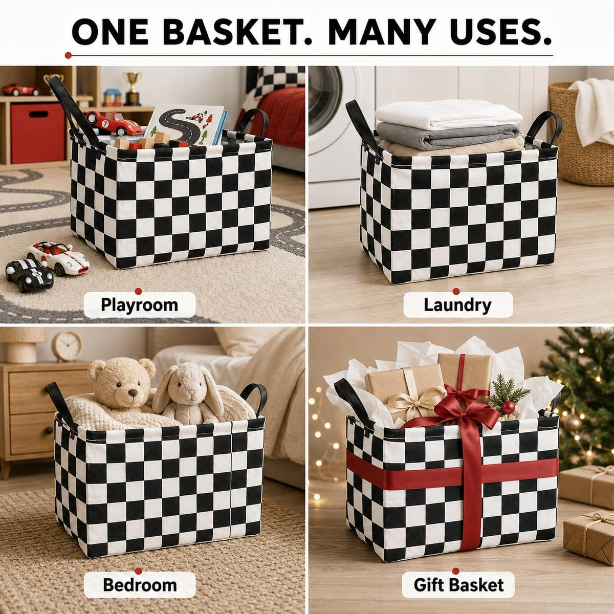 MAIZMZ Rectangular Storage Basket Collapsible Organizer Bin Waterproof Toy Box for Organizing Home/Dorm/Kitchen/Pet/Office/Closet/Shelf/Gift Baskets