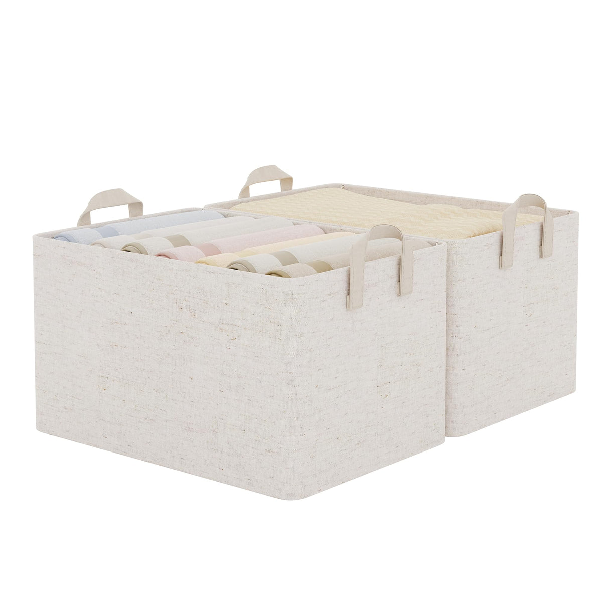 StorageWorks Storage Basket for Shelves, Storage Bins, Natural, 2-Pack