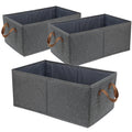 Fordonral Pack of 3 Large Capacity Storage Bins Closet Organizer System, Sturdy Foldable Storage Boxes for Organizing Clothing, Sheets, Toys, Books - Shelf Organizer Shelves Basket Storage Bin