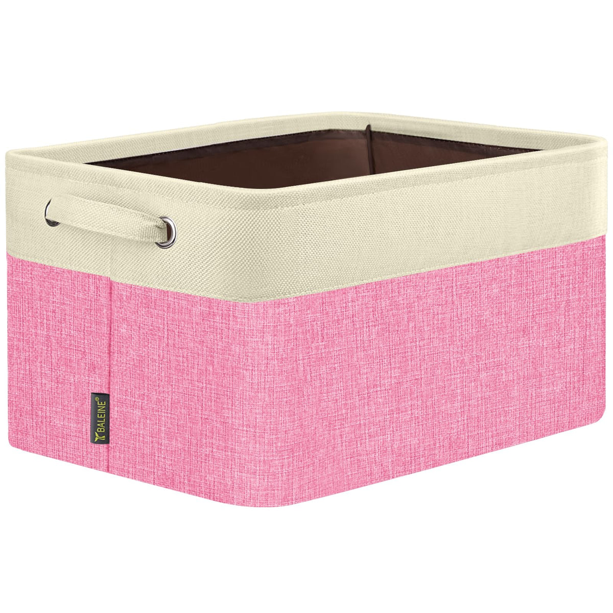 BALEINE 3 Pack Fabric Closet Storage Bins for Shelves, Linen Closet Organizers and Storage, Decorative Baskets for Organizing, Shelf, Clothes, Home, Office (Grey, 15"x11"x9.5")