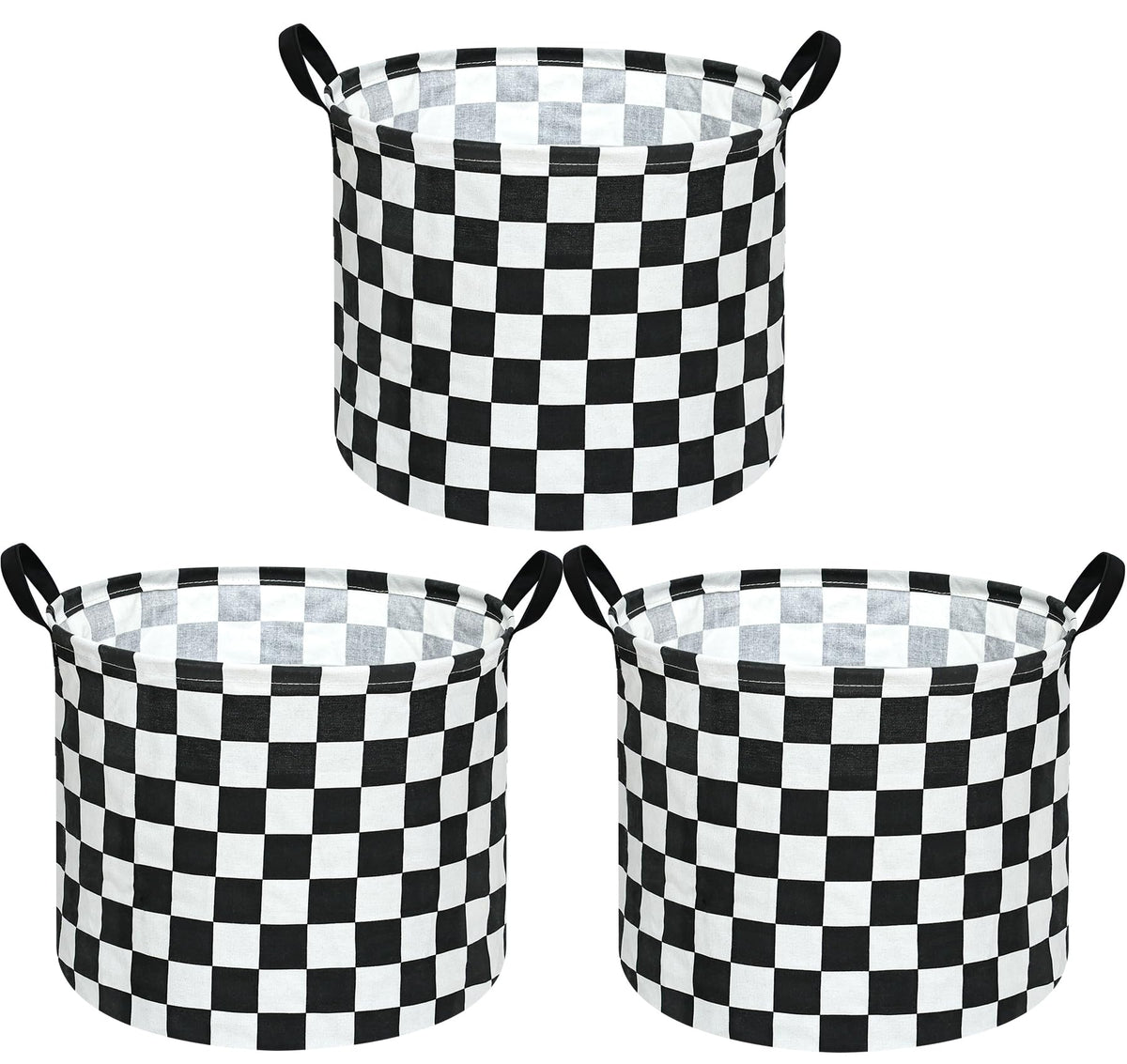 MAIZMZ Sage Checkered Storage Basket Extra Large 80L Kids Hamper Baby Laundry Basket Waterproof Toys Car Organizer Collapsible Canvas for Home/Dorm/Pet/Office/Closet/Shelf/Gift Baskets