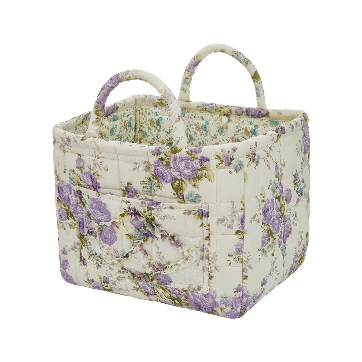 Boho Fabric Storage Basket, Large Capacity Laundry Basket, 12.2'' x 10.23'' x 10.23'' Collapsible Laundry Hamper with Easy Carry Handles (B Multi-Color 1, L)