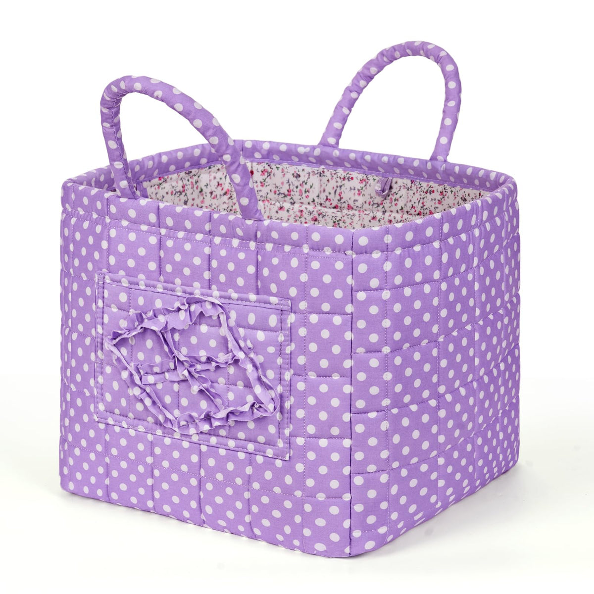Floral Fabric Storage Basket Car Interior Storage Basket Underwear Sundries Laundry Baskets Supplies Home Organizer Bag (Red plaid)