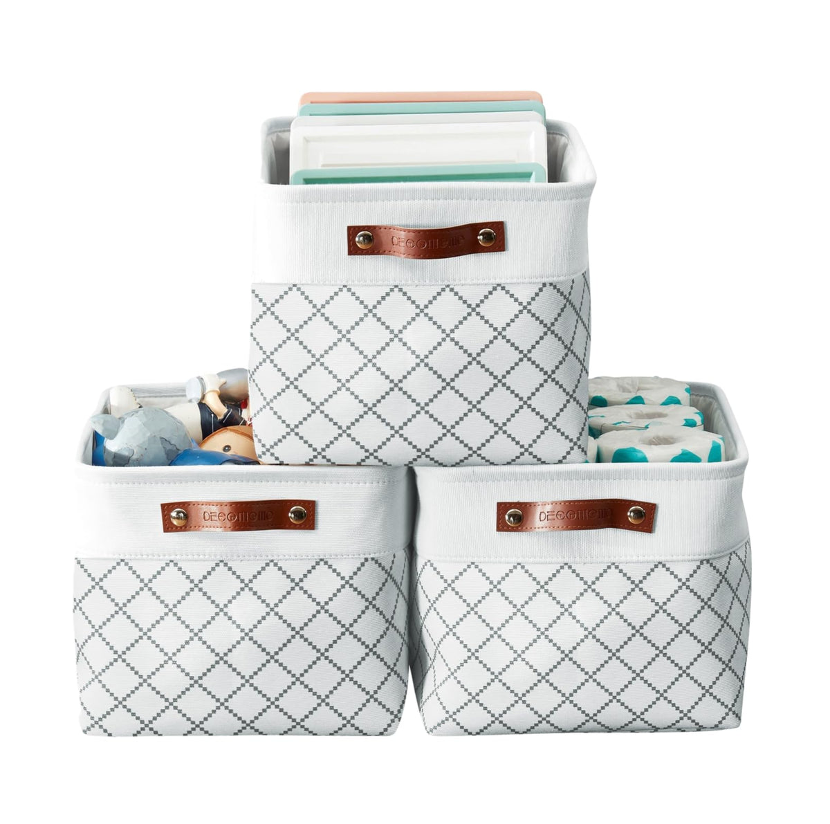 DECOMOMO Storage Bins, Large Fabric Storage Baskets for Shelves 1 Pack