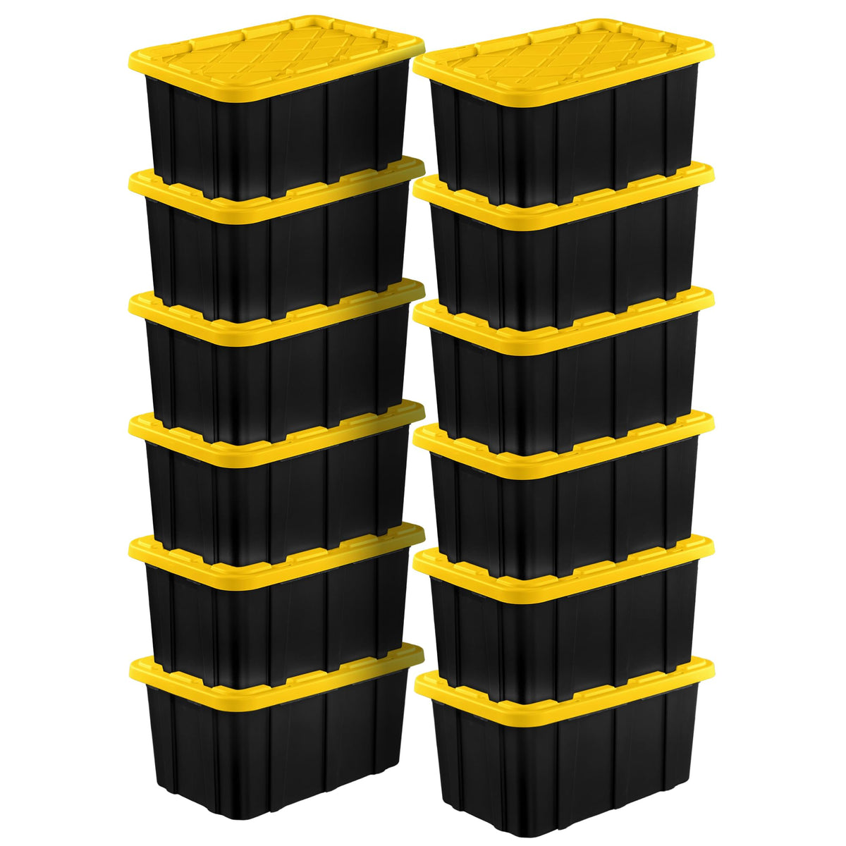 Sterilite Industrial Storage Tote with Lids for Garage, 38 Gallon, 4-Pack