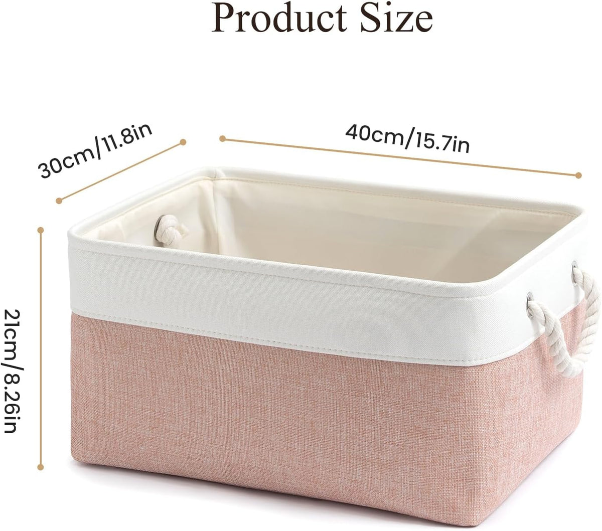 15.7x11.8x8.26 Inch Fabric Large Storage Bins with Handles 3 Pack