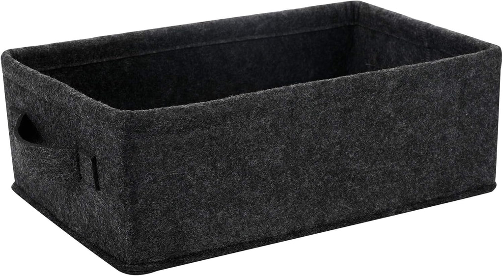 Shallow Storage Baskets Bins Medium Fabric Storage Basket Cube Organizer for Shelves Closet Bedroom Living Room Laundry Room Nursery Storage Basket